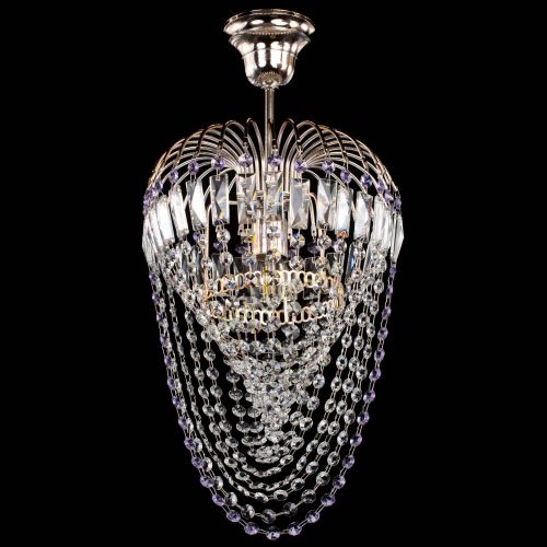 Люстра Малинка Водоворот фиолетовая в Химках Гусь Хрустальный