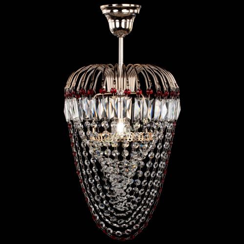 Люстра Малинка Водоворот красная в Химках Гусь Хрустальный