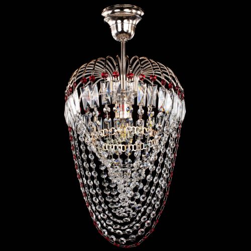 Люстра Малинка Водоворот красная в Химках Гусь Хрустальный