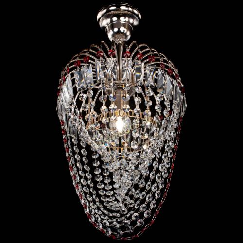 Люстра Малинка Водоворот красная в Химках Гусь Хрустальный