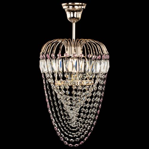 Люстра Малинка Водоворот розовая в Химках Гусь Хрустальный