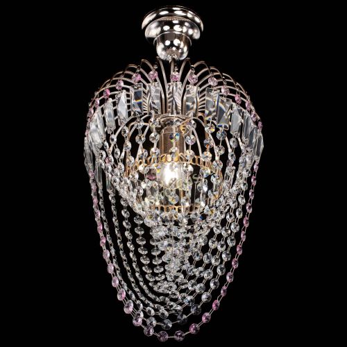 Люстра Малинка Водоворот розовая в Химках Гусь Хрустальный