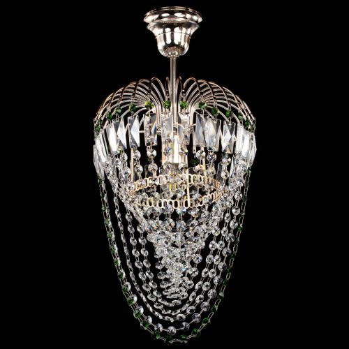 Люстра Малинка Водоворот зеленая в Химках Гусь Хрустальный