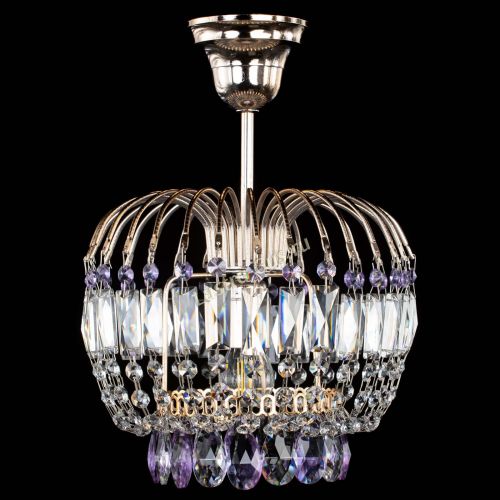 Люстра Малинка фиолетовая в Химках Гусь Хрустальный