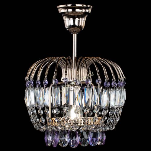 Люстра Малинка фиолетовая в Химках Гусь Хрустальный