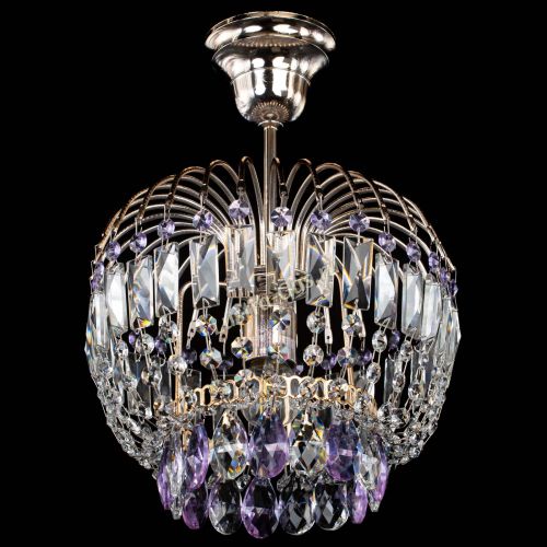 Люстра Малинка фиолетовая в Химках Гусь Хрустальный