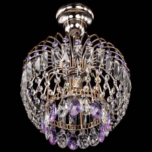 Люстра Малинка фиолетовая в Химках Гусь Хрустальный