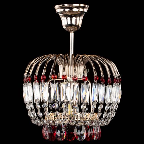 Люстра Малинка красная в Химках Гусь Хрустальный