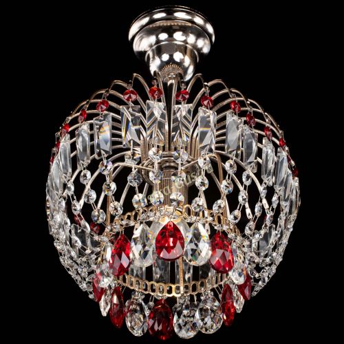 Люстра Малинка красная в Химках Гусь Хрустальный
