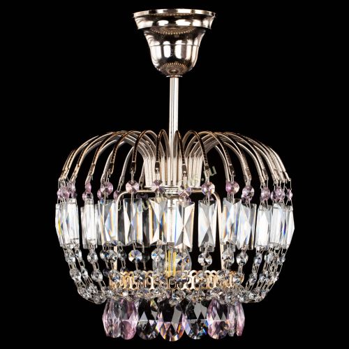 Люстра Малинка розовая в Химках Гусь Хрустальный