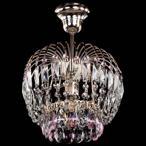 Люстра Малинка розовая в Химках Гусь Хрустальный