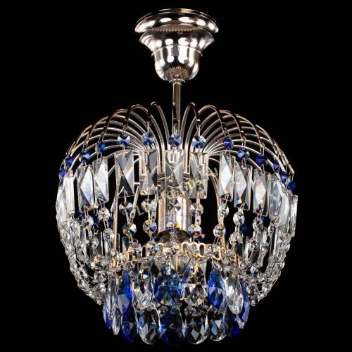 Люстра Малинка синяя в Химках Гусь Хрустальный