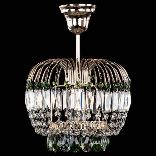 Люстра Малинка зеленая в Химках Гусь Хрустальный