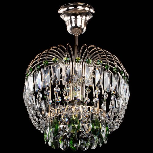 Люстра Малинка зеленая в Химках Гусь Хрустальный