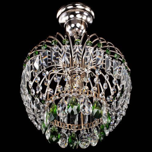 Люстра Малинка зеленая в Химках Гусь Хрустальный