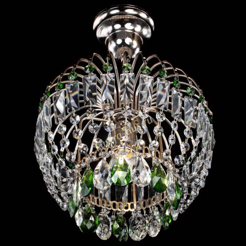 Люстра Малинка зеленая в Химках Гусь Хрустальный