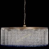 Люстра Милан капель №10 под бронзу синяя с подвесом в Химках