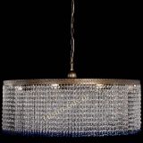 Люстра Милан капель №10 под бронзу синяя с подвесом в Химках