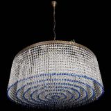 Люстра Милан капель №10 под бронзу синяя с подвесом в Химках