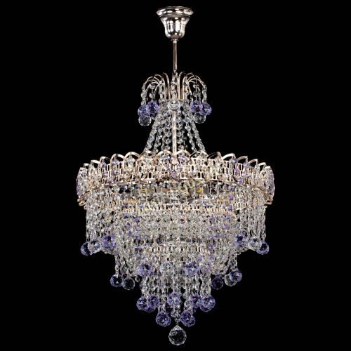 Люстра Натали Софья фиолетовая в Химках Гусь Хрустальный