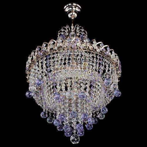 Люстра Натали Софья фиолетовая в Химках Гусь Хрустальный