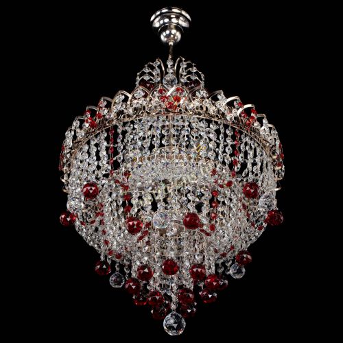 Люстра Натали Софья красная в Химках Гусь Хрустальный