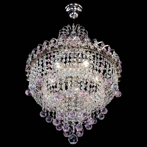 Люстра Натали Софья розовая в Химках Гусь Хрустальный