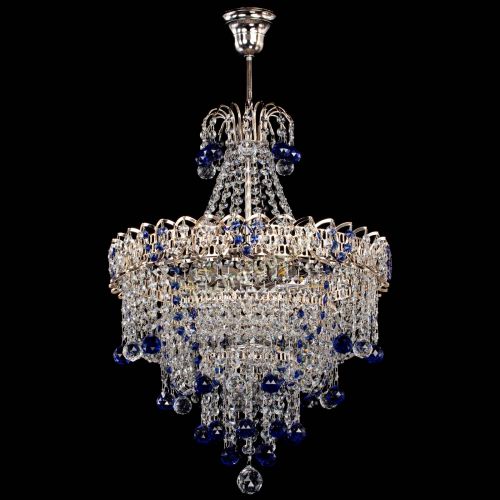 Люстра Натали Софья синяя в Химках Гусь Хрустальный