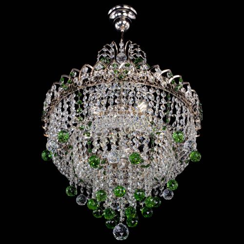 Люстра Натали Софья зеленая в Химках Гусь Хрустальный