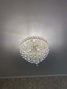 Люстра Капель Лепесток Шар  30мм с подвесом в Химках отзыв и фото покупателя