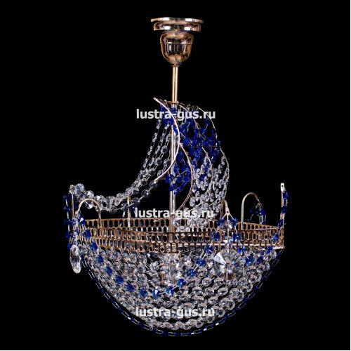 Люстра Корвет 1 ламповый синий в Химках Гусь Хрустальный