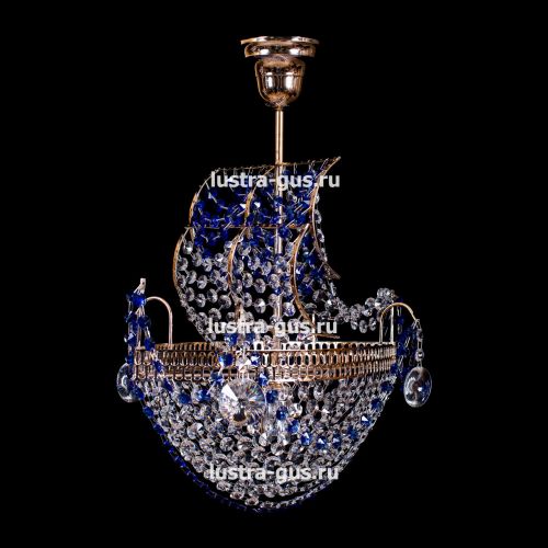 Люстра Корвет 1 ламповый синий в Химках Гусь Хрустальный