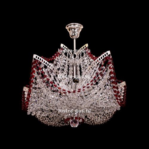 Люстра Лилия №4 цветная в Химках Гусь Хрустальный