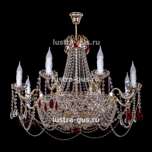 Люстра Свеча Лайт №3 цветная в Химках Гусь Хрустальный