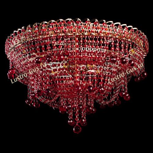 Люстра Водопад Софья красная в Химках Гусь Хрустальный