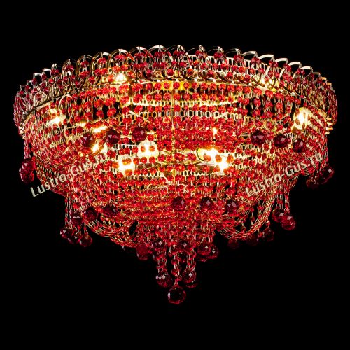 Люстра Водопад Софья красная в Химках Гусь Хрустальный
