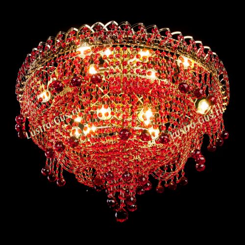 Люстра Водопад Софья красная в Химках Гусь Хрустальный