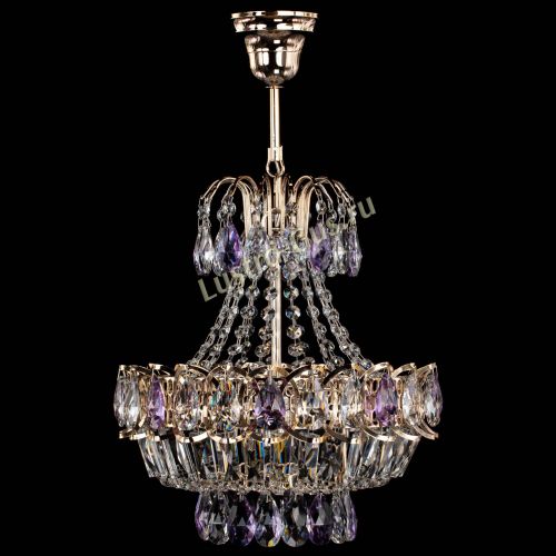 Люстра Ника 1 лампа фиолетовая в Химках Гусь Хрустальный