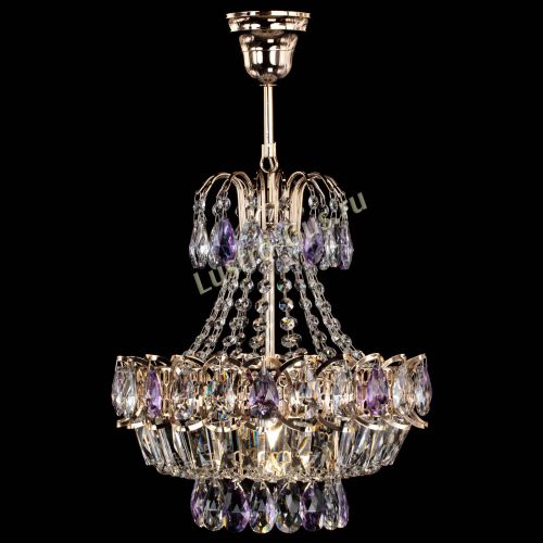 Люстра Ника 1 лампа фиолетовая в Химках Гусь Хрустальный