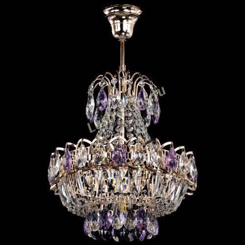 Люстра Ника 1 лампа фиолетовая в Химках Гусь Хрустальный