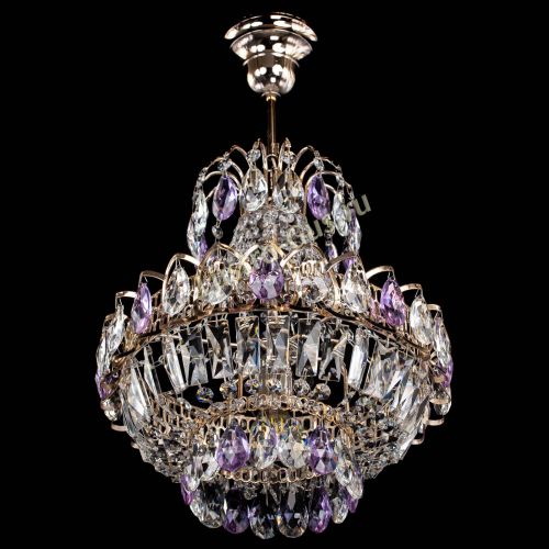 Люстра Ника 1 лампа фиолетовая в Химках Гусь Хрустальный
