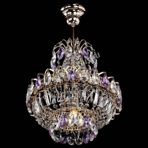 Люстра Ника 1 лампа фиолетовая в Химках Гусь Хрустальный