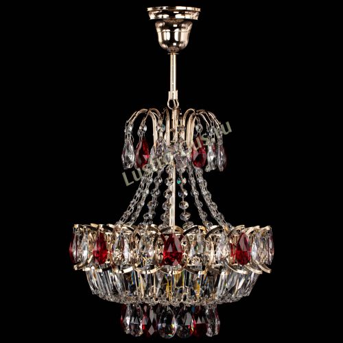 Люстра Ника 1 лампа красная в Химках Гусь Хрустальный