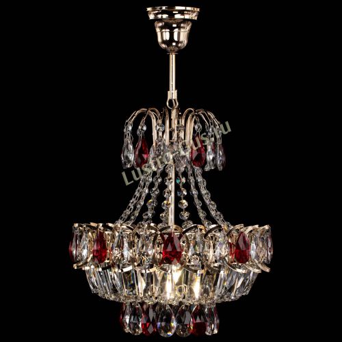 Люстра Ника 1 лампа красная в Химках Гусь Хрустальный