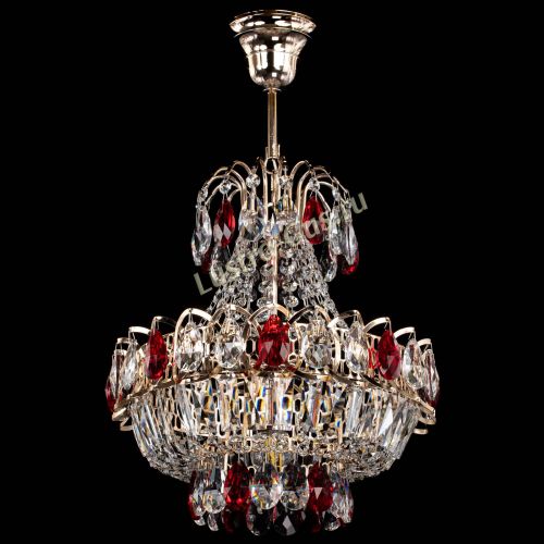 Люстра Ника 1 лампа красная в Химках Гусь Хрустальный