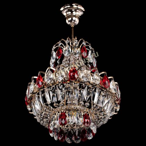 Люстра Ника 1 лампа красная в Химках Гусь Хрустальный