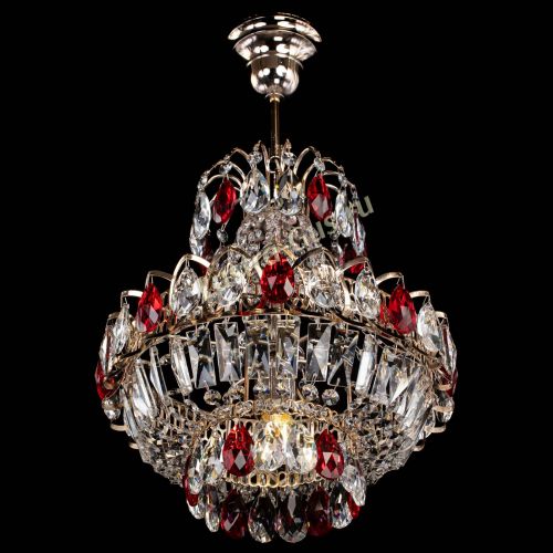 Люстра Ника 1 лампа красная в Химках Гусь Хрустальный