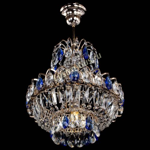 Люстра Ника 1 лампа синяя в Химках Гусь Хрустальный