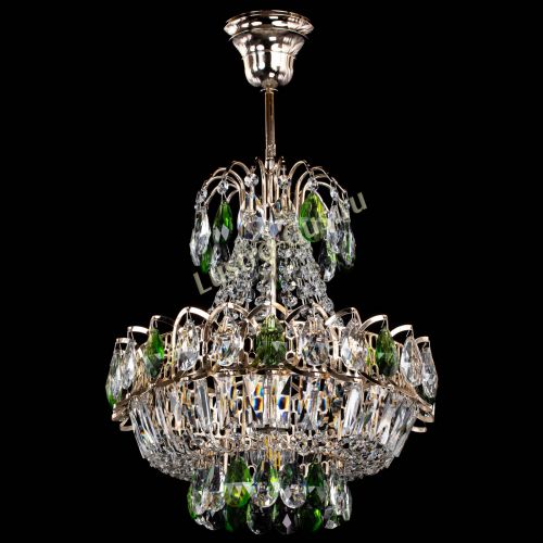 Люстра Ника 1 лампа зеленая в Химках Гусь Хрустальный