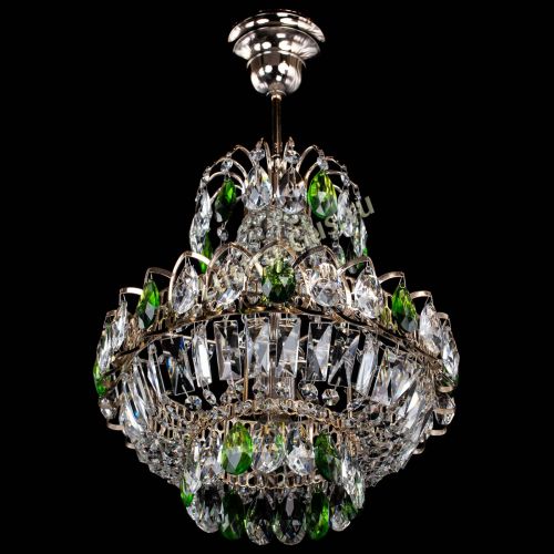 Люстра Ника 1 лампа зеленая в Химках Гусь Хрустальный